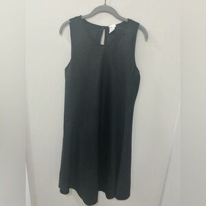 Magaschoni Black Sleeveless Maxi Dress linen size medium